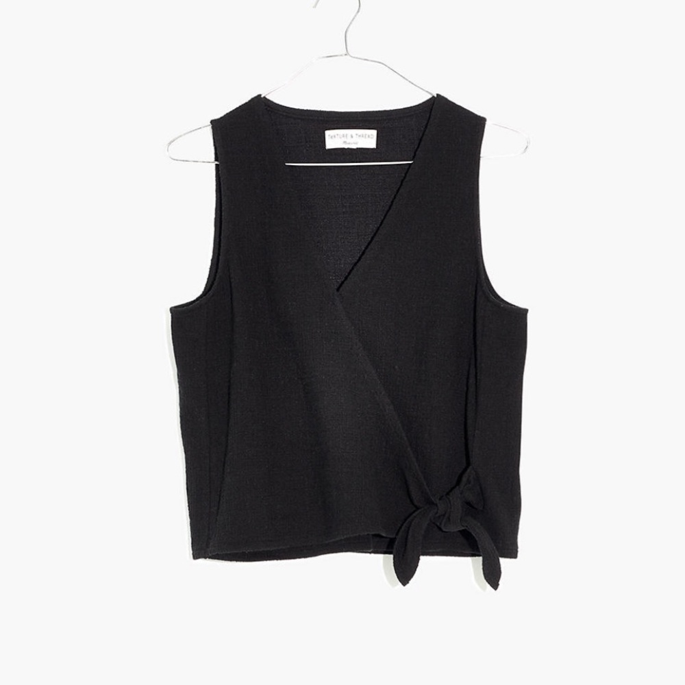 Madewell is 3X Texture & Thread Wrap-Tie Tank Top